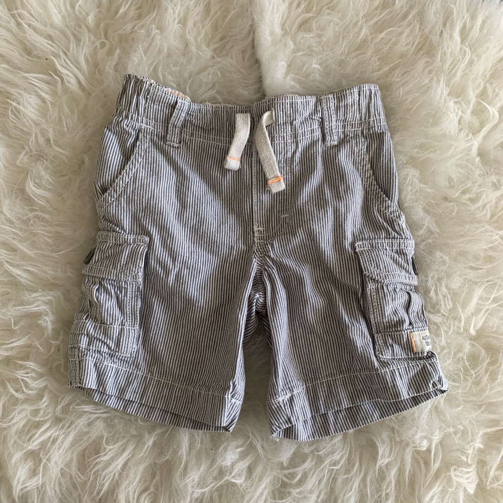 Boys Carter’s stripe cargo shorts.  Stripe shorts
